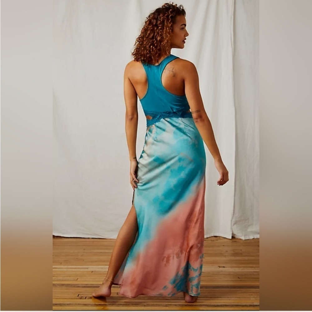Intimately Free People Playing Favorites Maxi Slip Cut Out Maxi Dress Silky - Picture 3 of 11
